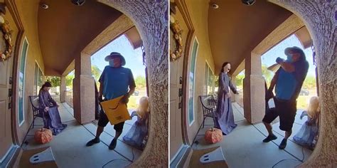 Surprise!: Amazon Delivery Guy Scared By Motion-Activated Halloween ...