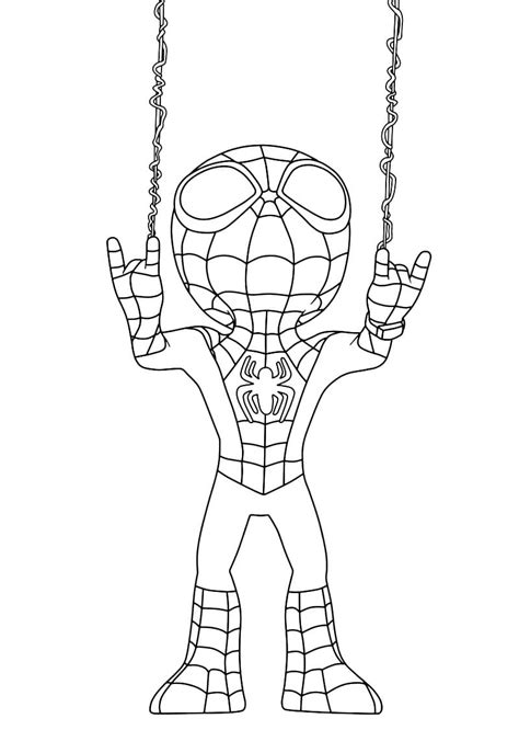 Spidey and His Amazing Friends 1 Coloring Page - Free Printable Coloring Pages for Kids