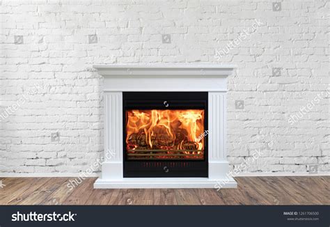 Fireplace Bright Empty Living Room Interior Stock Photo 1261706500 | Shutterstock