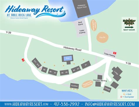 Resort Map - Hideaway Resort