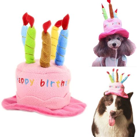 Soft fleece dogs birthday hats pets puppy cosplay cap party head wear