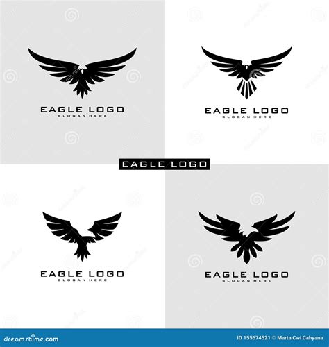 Set of Eagle Logo Vector Symbol Stock Vector - Illustration of logo, graphic: 155674521