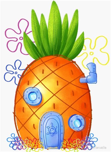 Pineapple under the sea Sticker by sofiaruelle | Spongebob drawings, Spongebob birthday party ...