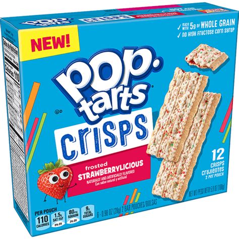 Kellogg's Pop-Tarts Crisps Frosted Strawberrylicious 5.9oz | Toaster ...