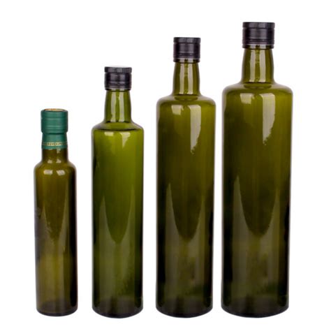 Green 500ml olive oil glass bottle - Glass bottle manufacturer-MC Glass