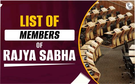 List Of Members Of Rajya Sabha, State-Wise List, Name & Party