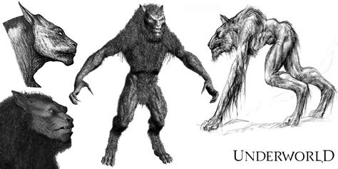 Lycan concept art from Underworld, 2003