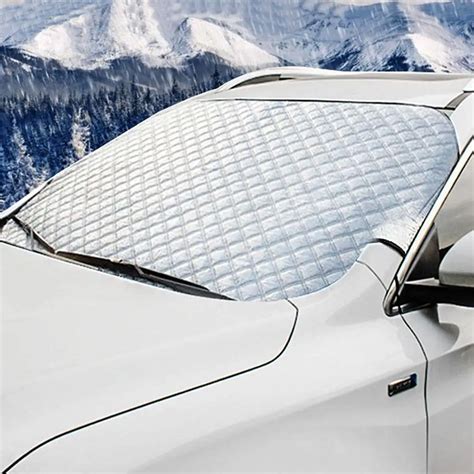 183 x 116cm General Solid Car Windshield Winter Cover Foldable Aluminized Film Removable Ice ...