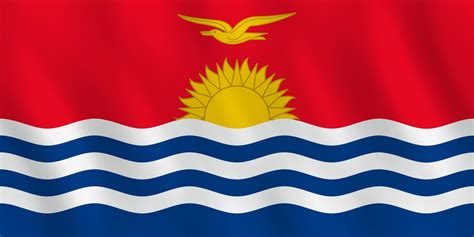 Kiribati flag with waving effect, official proportion. 6601711 Vector Art at Vecteezy