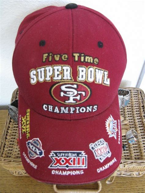 San Francisco 49ers 5X Super Bowl Champions Hat | Super bowl, San francisco 49ers, Hats