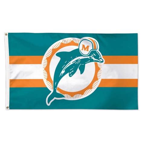 MIAMI DOLPHINS NFL Logo 3x5 FLAG Banner W/ GROMMETS FREE SHIPPING Throwback | eBay