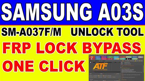 Samsung A03S (SM-A037F/M) FRP Bypass By Unlock Tool - YouTube