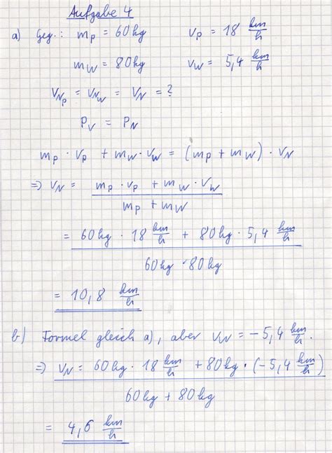 Physik 10/Arbeitsblatt Impuls - Lösungen – RMG-Wiki