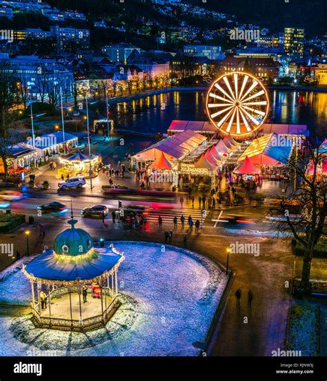 From the annual Christmas Market in the center of Bergen, Western ...