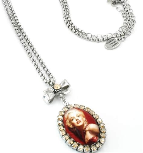 Marilyn Monroe Jewelry, Marilyn Necklace, Movie Star, Crystal Pendant, Marilyn Monroe Pendant ...