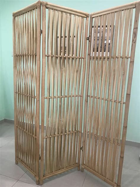 IKEA JASSA collection bamboo room divider, Furniture, Home Decor ...