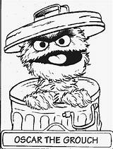 Oscar The Grouch Sesame Street Coloring Pages  coloring sketch template