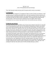 Stomatal Density Lab Report .docx - BIO 103 - 237 Lab 9: Photosynthesis and Gas Exchange Title ...