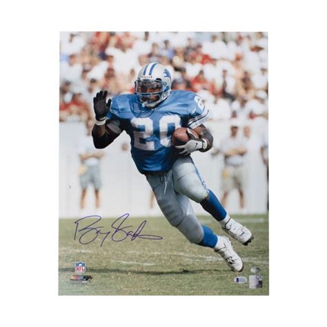 Barry Sanders Autographed Detroit Lions 16x20 Photo - BAS COA | Steel ...