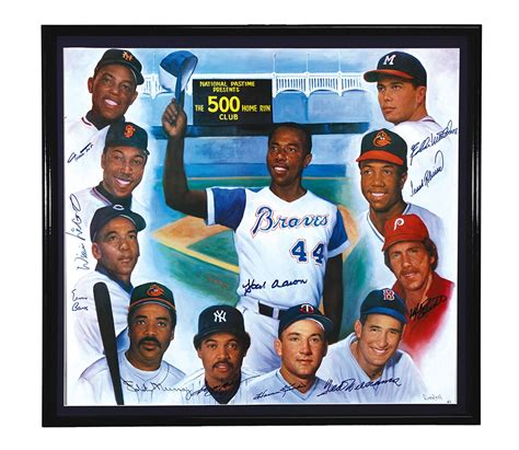 500 Home Run Hitters Club Large Signed Poster