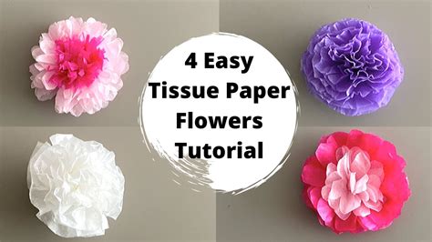 TISSUE FLOWER TUTORIAL | Easy to make Tissue Paper Flowers | DIY Tissue Paper Craft Idea - YouTube