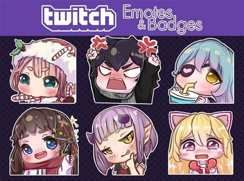 draw cute custom twitch emotes and badges | Twitch, Easy drawings ...