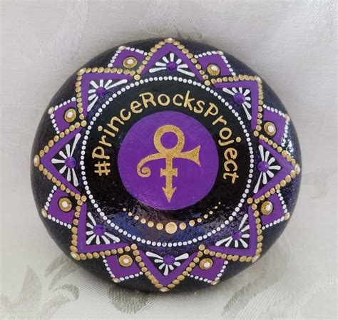 Prince RocksProject 👉 Prince-themed Painted Rocks