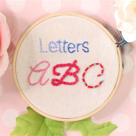 How to Embroider Letters with 11 Stitches | TREASURIE