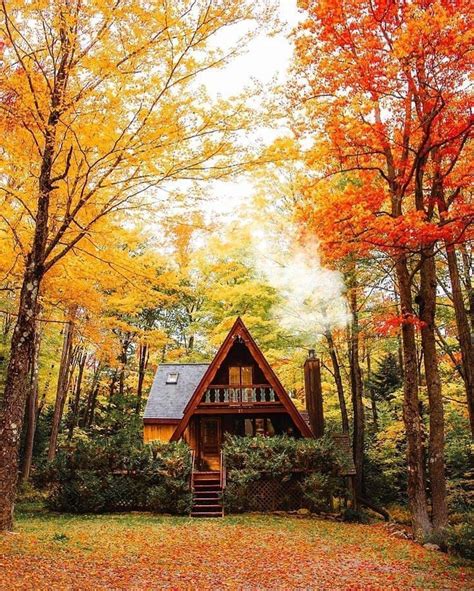 Vermont in the Fall | Ecological house, Rustic house, Cabins in the woods