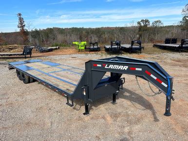 32' Flatbed Gooseneck 2-12k Axles Rhino Ramps Low Profile 125743 ...