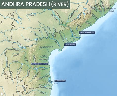 Andhra Pradesh Rivers Map - UPSC