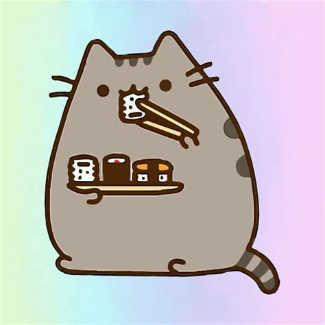 Pusheen Cat eating sushi | Pusheen cat, Charlie brown, Character