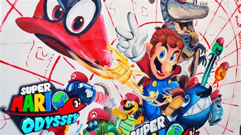 Drawing Super Mario Odyssey - full size - Nintendo Switch - lookfishart - YouTube