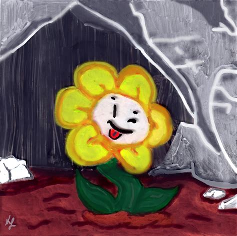 ArtStation - Flowey- Undertale Fan Art