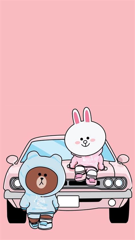 Brown Cony Line - - HD phone wallpaper | Pxfuel