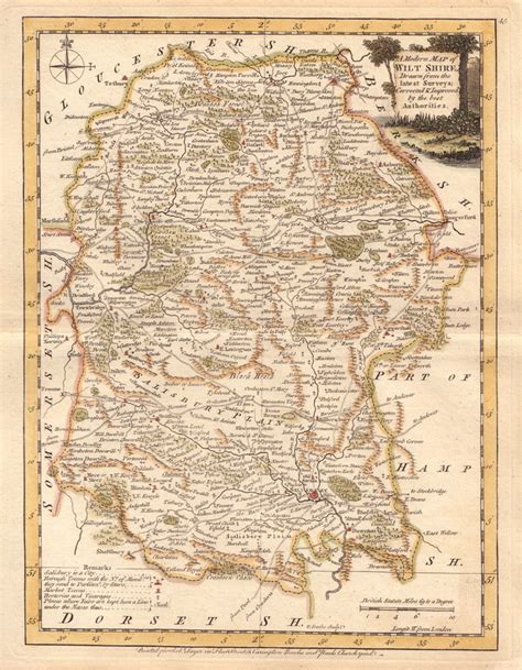 Wiltshire Antique Maps, Old Maps of Wiltshire, Vintage Maps of ...