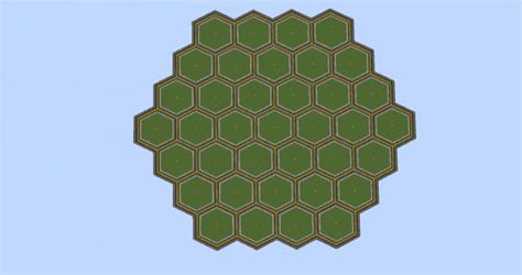 Hexagon Plot Array (31 Total Plots), Empty Minecraft Map