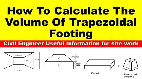 How to calculate the volume of Trapezoidal Footing in HINDI by Parag ...