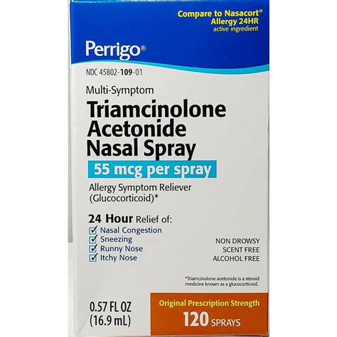 Triamcinolone Acetonide | Nasal Spray | 55 mcg 120 Sprays – Hargraves ...