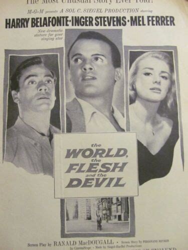 The World, the Flesh and the Devil, Harry Belafonte,Inger Stevens Promotional Ad | eBay