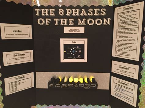 Science project - 8 phases of the moon - 2nd grade | 2nd grade science projects, Elementary ...