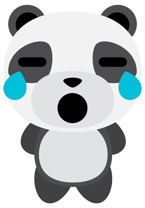 Free Emoji panda cry 1202879 PNG with Transparent Background