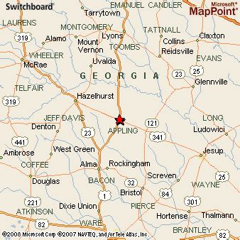 Baxley, Georgia Area Map & More