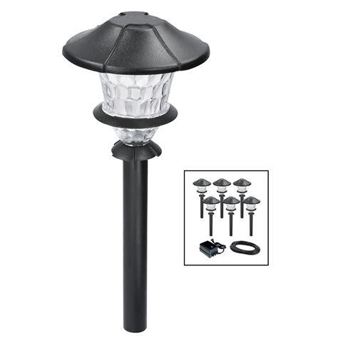 Paradise GL33966BK Black Aluminum Low Voltage LED Path Light Kit - Walmart.com