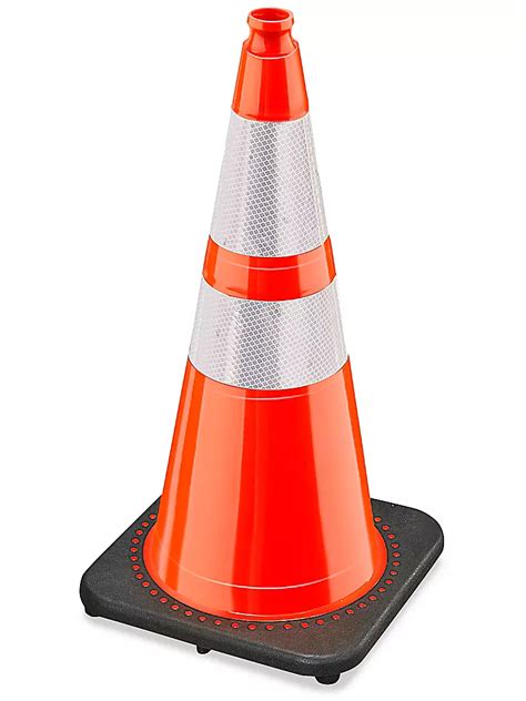 Heavy Duty Reflective Traffic Cones - 28", Orange S-21634O - Uline