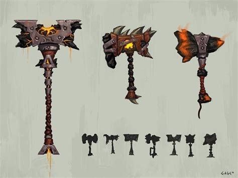 Lava Hammer Concepts,by Hunter Gage | 2d game art, Artwork, Concept art