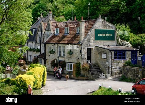 Cross Guns pub at Avoncliff near Bradford-on-Avon wiltshire England UK Stock Photo - Alamy