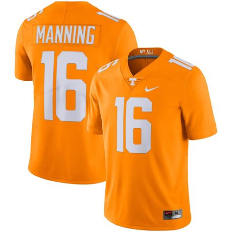 Men's Nike Peyton Manning Tennessee Orange Tennessee Volunteers Alumni ...