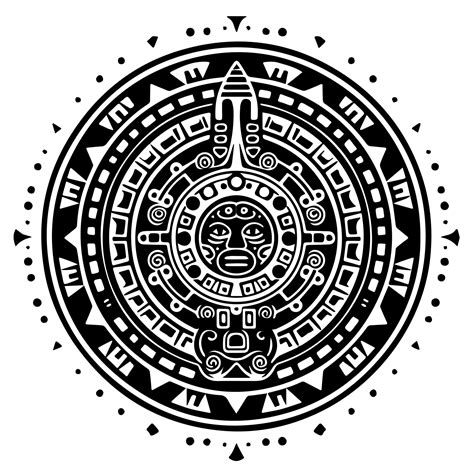 Mayan Aztec totem tattoo vector icon 24247824 Vector Art at Vecteezy