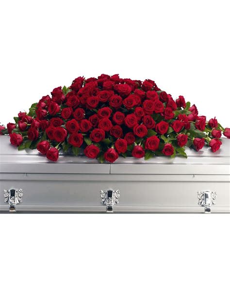 Only Red Roses Casket Spray - Florist / Flowers Delivered - Allen's ...